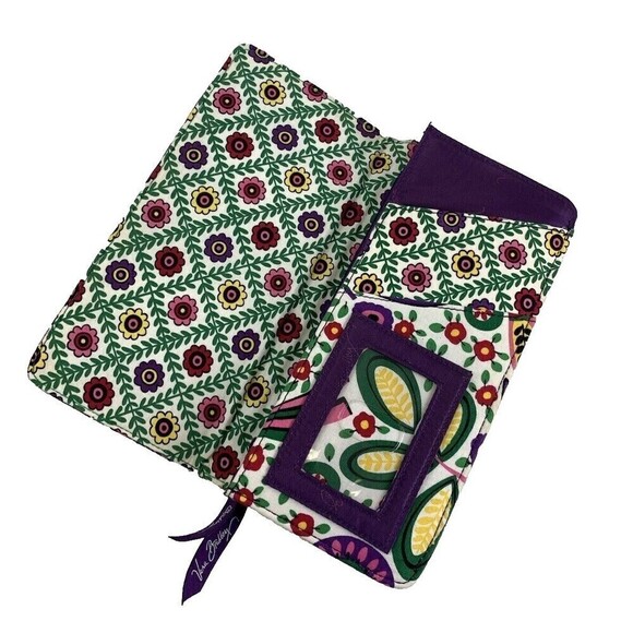 Vera Bradley Flap Fold Magnet Quilted Wallet Viva La Vera Card Cards Bill Fold - Picture 7 of 12